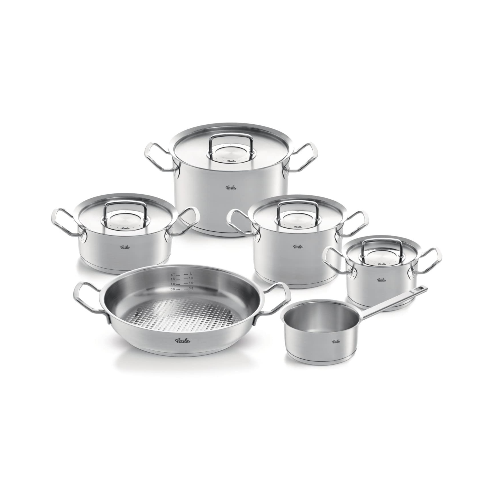 سرویس قابلمه 6 تکه هتلی درب استیل فیسلر Fissler Profi