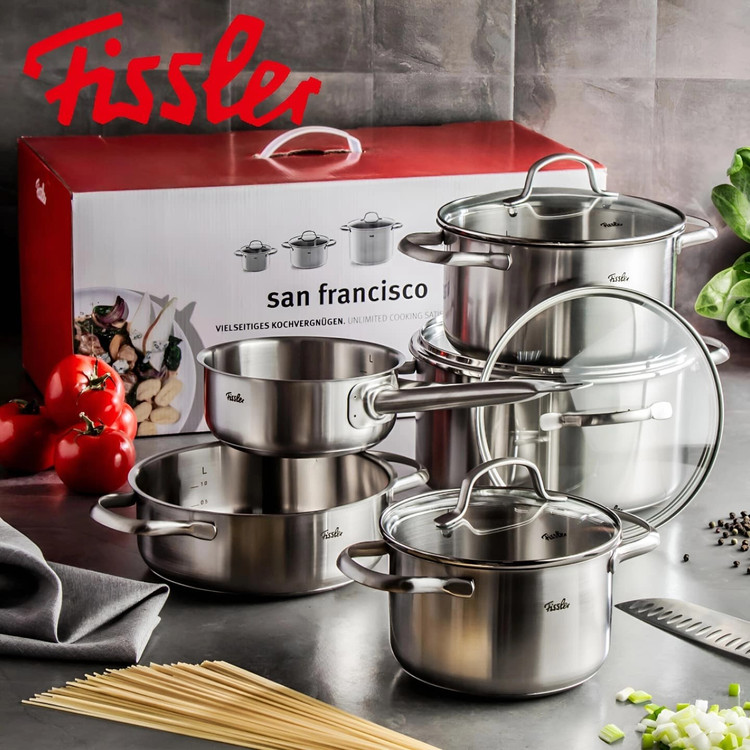 سرویس قابلمه ۵ تکه فیسلر مدل سانفرانسیسکو Fissler San Francisco Cookware Set 5 pcs